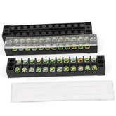 Aexit TB-1512 12P 600V 15A Double Row Barrier Block Screw Terminal Strip 3Pcs (4da015bcf5f9c1ed791f0a71de9e0420)